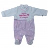Winter Newborn jumpsuit, with hearts + "I'm daddy's meatball" print.