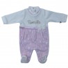 Winter Newborn jumpsuit, with hearts + "I'm daddy's meatball" print.