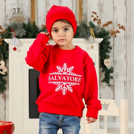 Felpa natalizia per bambini personalizzabile con nome