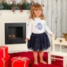 Completo natalizio blu glitter con nome