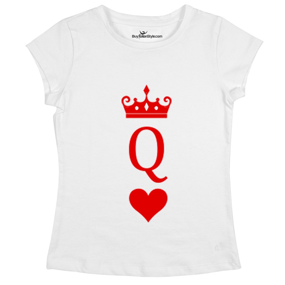 T-shirt regina di cuori