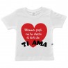 T-shirt bimbo con dedica alla mamma " papà mi ha detto di dirti che ti ama"