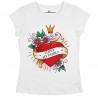 T-shirt Donna "I love my family" grafica tattoo da abbinare alla famiglia