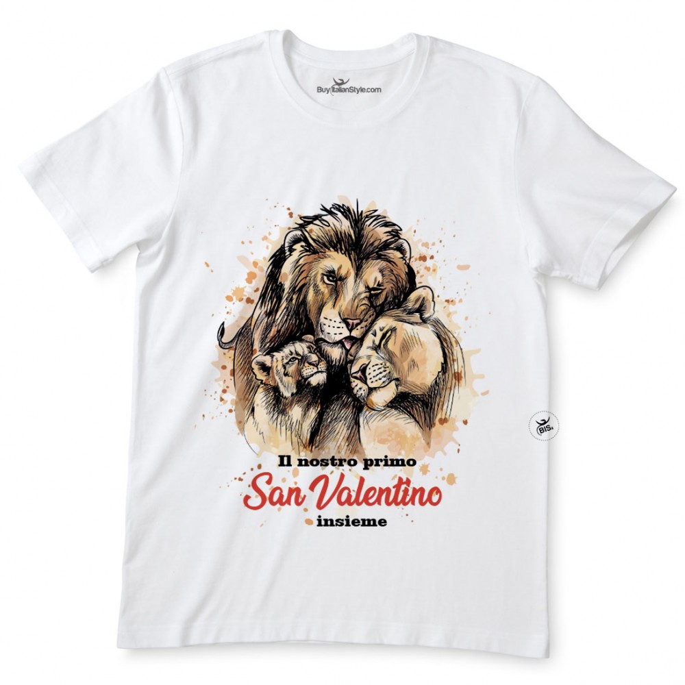 T-shirt uomo mezza manica "Il nostro primo San Valentino insieme"