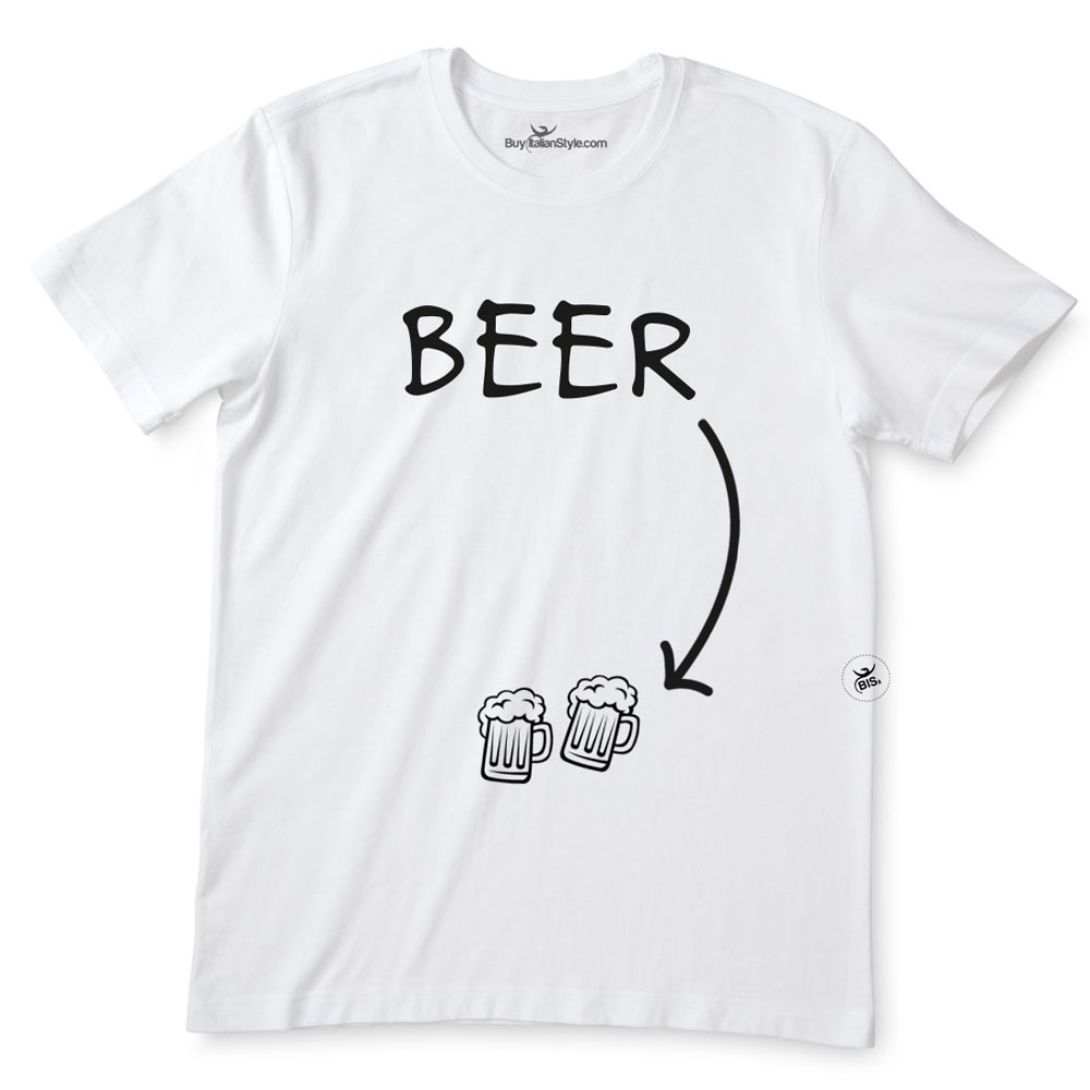 maglietta uomo disegno birra