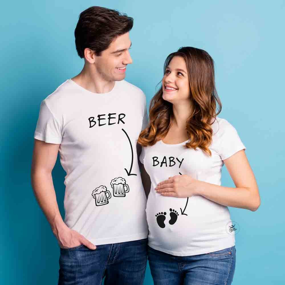 Maglietta Premaman Q.KIM - Stampa Footprint, Cotone Morbido, Maniche Corte, Vestibilità Comoda - Foto 11