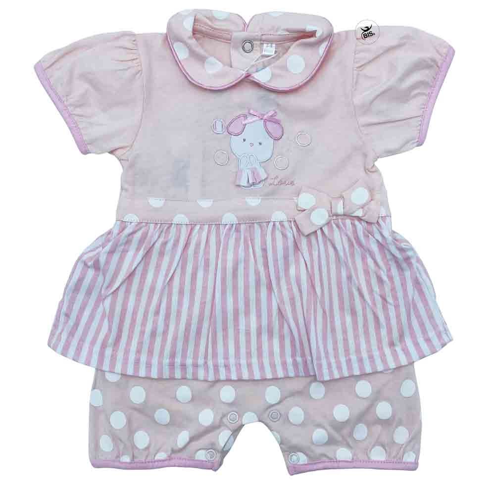 Pagliaccetto gonnellina neonata "Love" rosa