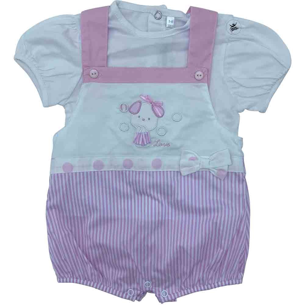 Salopette neonata "Love" bianco