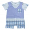 Romper suit with linen waistcoat