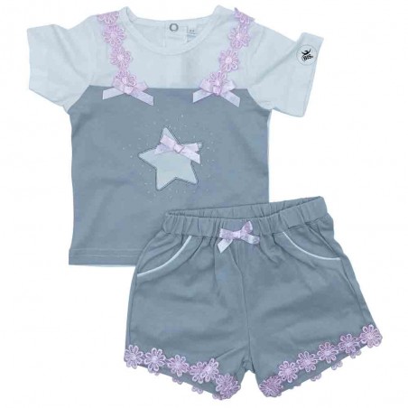 Completino neonata estivo  grigio