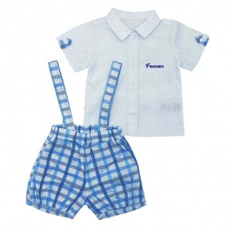 Completo neonato estivo azzurro