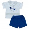 Romper suit with linen waistcoat
