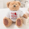 Customizable teddies with the print "made with love by Santa for..."