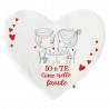 Tovaglietta in tessuto a cuore