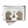 TRIS Personalized Key Ring + Matching Pendant "KING Daddy QUEEN Mummy 