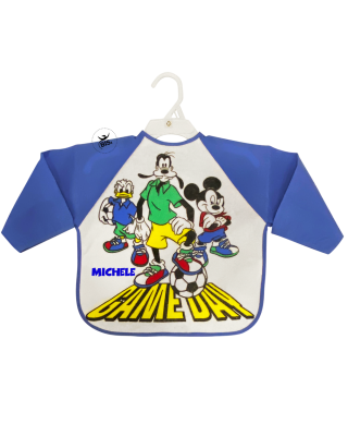 Bavaglino con maniche "Topolino and friends" indaco