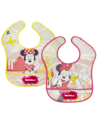 Coppia bavaglini in plastica "Minnie and friends"