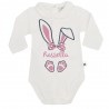 Baby Girl's Bodysuit with lace-bordered Collar "Cute & Lovely Baby"