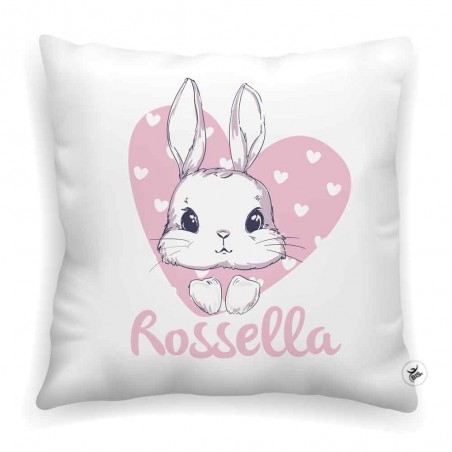Federa cuscino Pasqua "coniglio" rosa