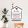 adesivo da parete la vita ti porta in luoghi inaspettati l'amore ti porta a casa