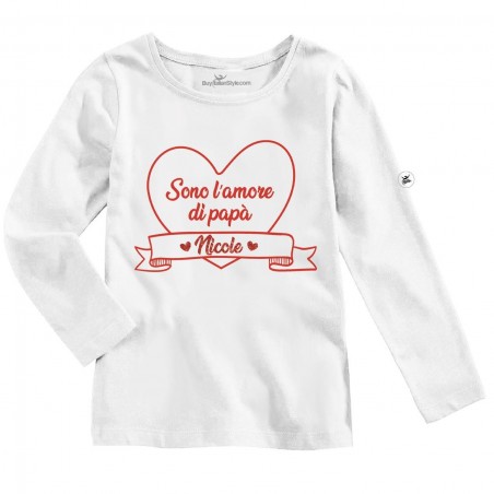 Maglia bimbo/a CUORE da personalizzare con testo e nome
