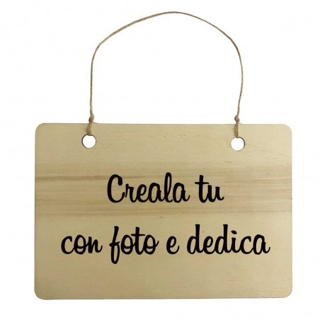 Targhetta in legno da personalizzare