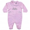 Newborn polka dot jumpsuit, customizable with the name