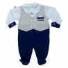 Summer romper suit with bowtie