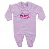 Newborn polka dot jumpsuit, customizable with the name