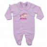 Newborn polka dot jumpsuit, customizable with the name