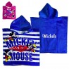 Customizable Kid Beach Bathrobe "Minnie and Mickey Mouse"