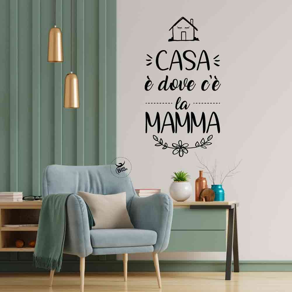 Adesivo murale "Casa è dove c'è la Mamma"