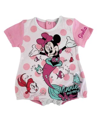 Pagliaccetto estivo "Minnie mermaid" rosa