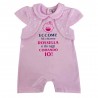 Summer romper suit with cherries "Sorry for the delay..."