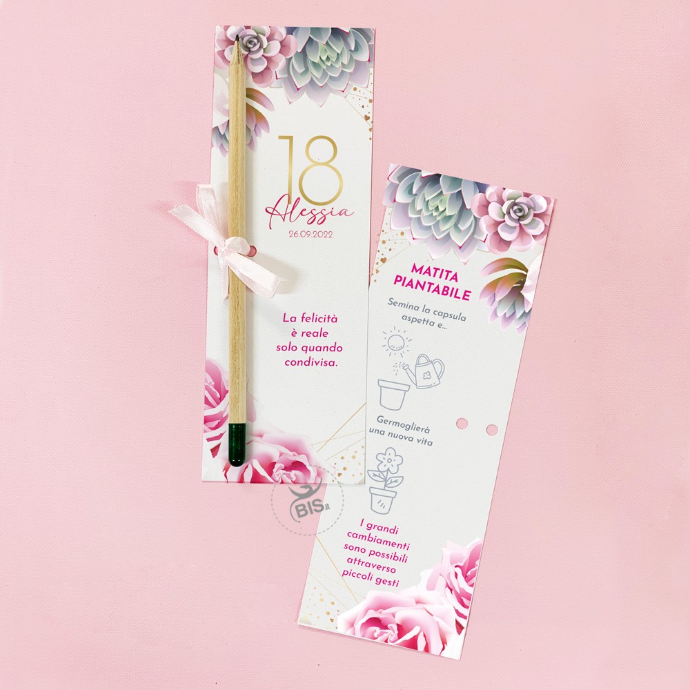 Matita con semi da piantare con packaging a libretto da personalizzare