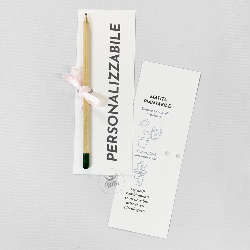 Kit 7 pz. Matita con semi da piantare con packaging da personalizzare