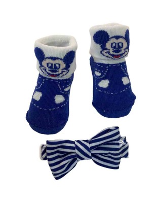 Set disney calzini e papillon "Michey Mouse" blu