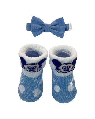 Set disney calzini e papillon "Michey Mouse" azzurro