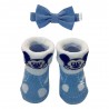 Set disney calzini e papillon "Michey Mouse" azzurro