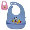 Customizable Pair of plastic bibs "Mickey Mouse and Goofy+ name"