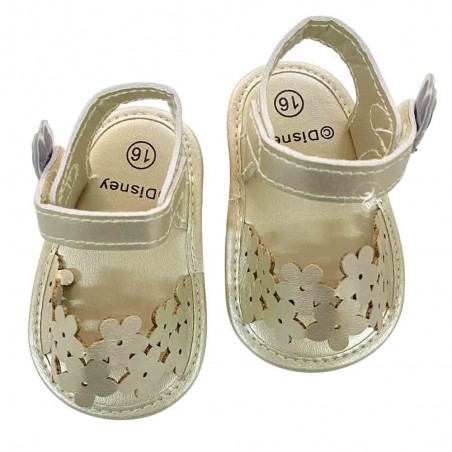 Sandalo oro neonata "Minnie flowers"