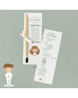 Matita con semi da piantare con packaging a libretto da personalizzare