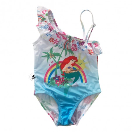 Costume intero monospalla disney "La Sirenetta" azzurro