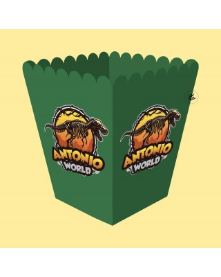 Scatola pop corn a tema Dinosauro