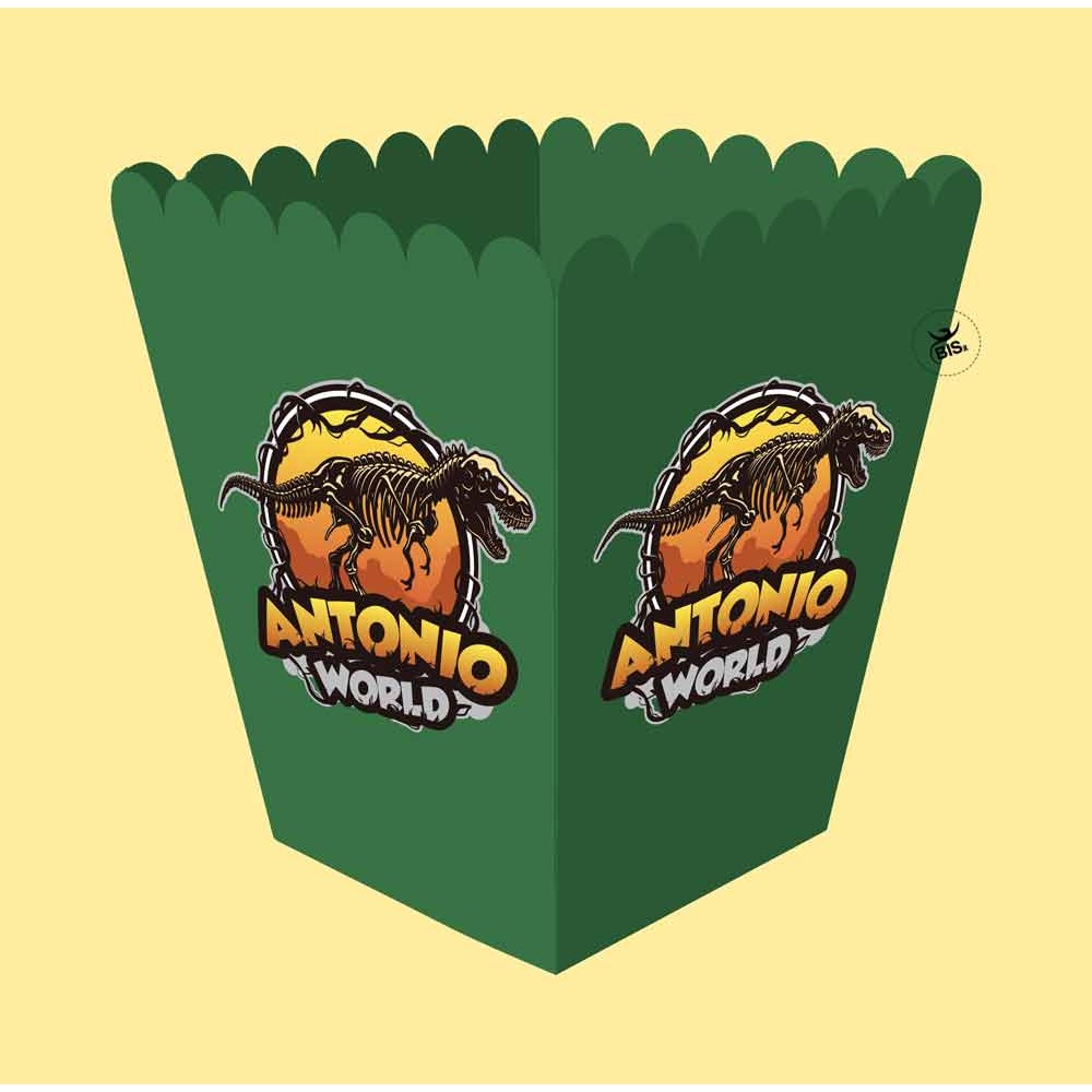 Scatola pop corn a tema Dinosauro