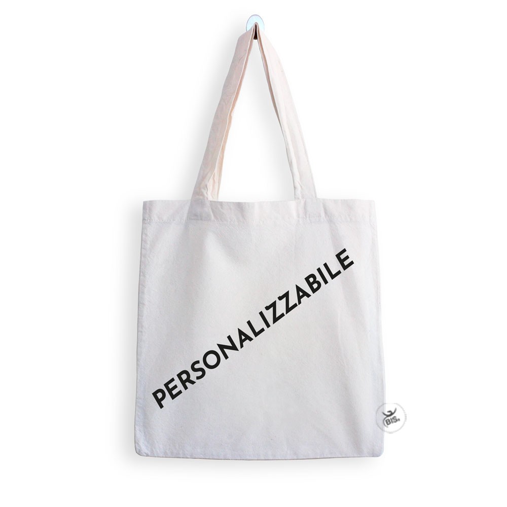 Tote bag shopper personalizzata con scritta