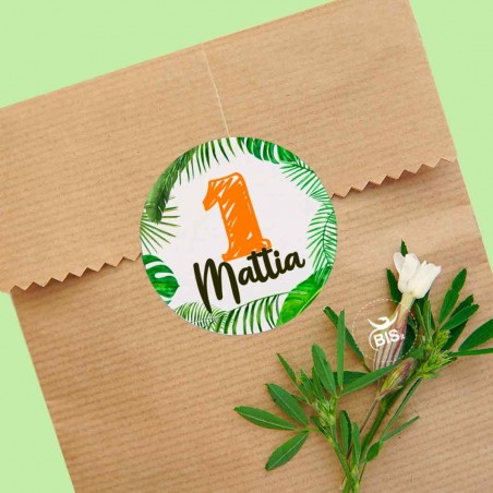 Kit etichette adesive "Linea Safari" da personalizzare