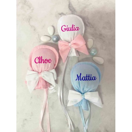 portaconfetti nascita palloncino con nome