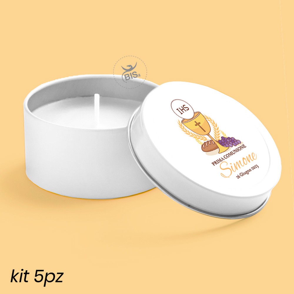 kit 5 pezzi candele profumate Linea Classic da personalizzare