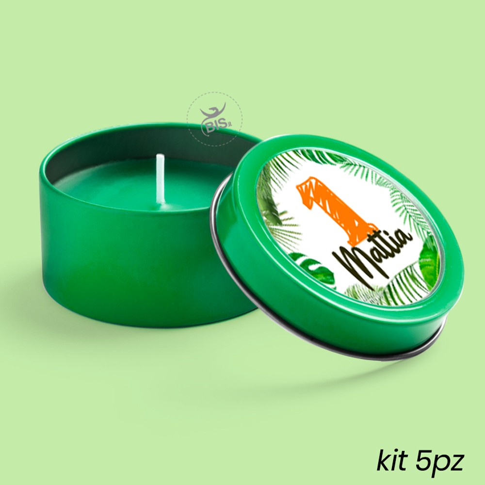 kit 5 pezzi candele profumate Linea Barcellona da personalizzare